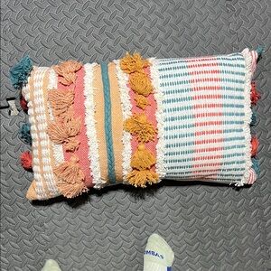 Multicolor Striped Decorative Pillow